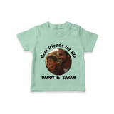 Personalized Baby TSHIRT Dad You Are My Hero   - MINT GREEN - 0-5 Months Old (Chest 17")