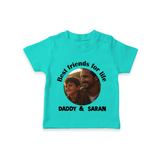 Personalized Baby TSHIRT Dad You Are My Hero   - TEAL - 0-5 Months Old (Chest 17")