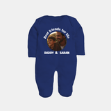 Personalized Baby Full Body Suit Dad You Are My Hero   - NAVY BLUE - New Born (Chest 7.5")