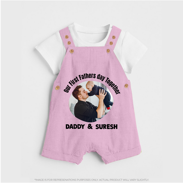 Custom Baby dungaree  Best Buddies for Life   - BABY PINK - 0 - 5 Months Old (Chest 18")