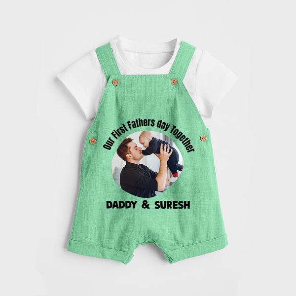 Custom Baby dungaree  Best Buddies for Life   - GREEN - 0 - 5 Months Old (Chest 18")