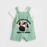 Custom Baby dungaree  Best Buddies for Life   - MINT GREEN - 0 - 5 Months Old (Chest 18")
