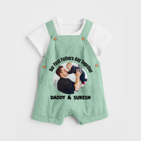 Custom Baby dungaree  Best Buddies for Life   - MINT GREEN - 0 - 5 Months Old (Chest 18")
