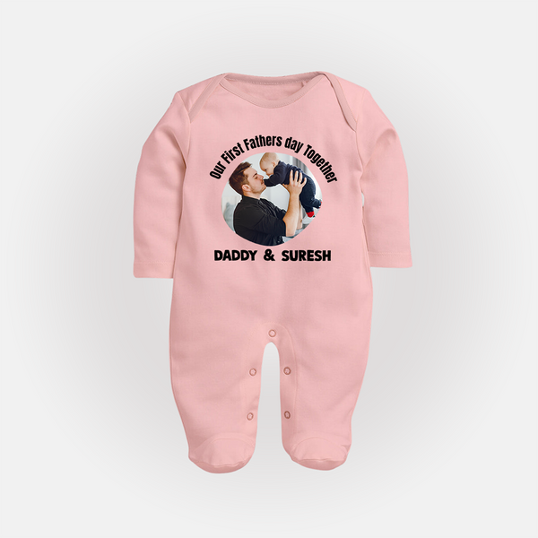 Custom Baby Full Body Suit  Best Buddies for Life   - BABY PINK - New Born (Chest 7.5")