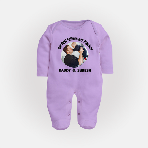 Custom Baby Full Body Suit  Best Buddies for Life   - LILAC - New Born (Chest 7.5")