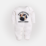 Custom Baby Full Body Suit  Best Buddies for Life   - WHITE - New Born (Chest 7.5")