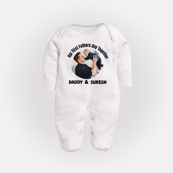 Custom Baby Full Body Suit  Best Buddies for Life   - WHITE - New Born (Chest 7.5")
