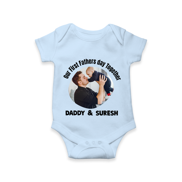 Custom Baby Romper – Best Buddies for Life  Onesie - BABY BLUE - New Born (Chest 14")