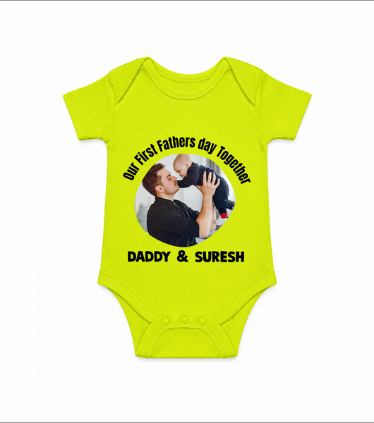 Custom Baby Romper – Best Buddies for Life  Onesie - LIME GREEN - New Born (Chest 14")