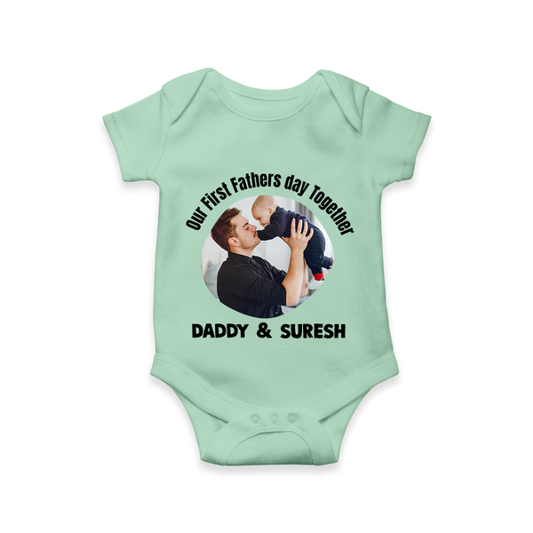 Custom Baby Romper – Best Buddies for Life  Onesie - MINT GREEN - New Born (Chest 14")