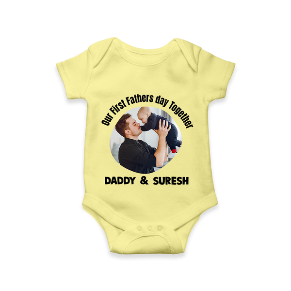 Custom Baby Romper – Best Buddies for Life  Onesie - PASTEL YELLOW - New Born (Chest 14")