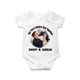 Custom Baby Romper – Best Buddies for Life  Onesie - WHITE - New Born (Chest 14")