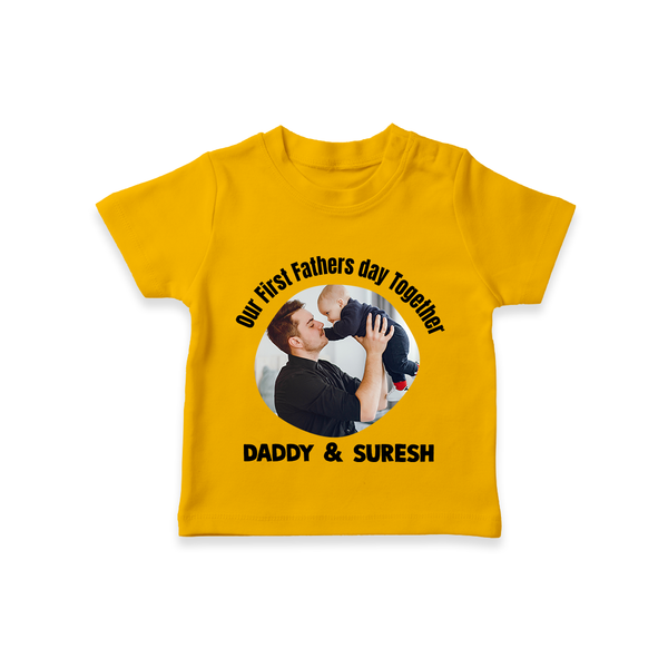 Custom Baby TSHIRT  Best Buddies for Life   - CHROME YELLOW - 0-5 Months Old (Chest 17")
