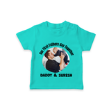 Custom Baby TSHIRT  Best Buddies for Life   - TEAL - 0-5 Months Old (Chest 17")