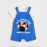 Custom Baby dungaree  Best Buddies for Life   - COBALT BLUE - 0 - 5 Months Old (Chest 18")