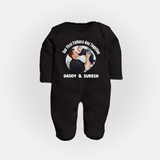 Custom Baby Full Body Suit  Best Buddies for Life   - BLACK - New Born (Chest 7.5")