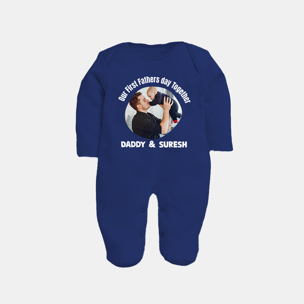 Custom Baby Full Body Suit  Best Buddies for Life   - NAVY BLUE - New Born (Chest 7.5")