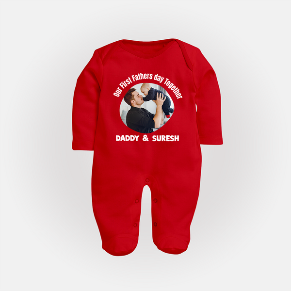 Custom Baby Full Body Suit  Best Buddies for Life   - RED - New Born (Chest 7.5")