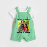 Personalized Infant dungaree Our First Father’s Day Together   - GREEN - 0 - 5 Months Old (Chest 18")