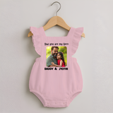 Personalized Infant Romper Frock Our First Father’s Day Together   - BABY PINK - 0 - 3 Months Old (Chest 19")