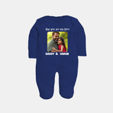Personalized Infant Full Body Suit Our First Father’s Day Together   - NAVY BLUE - New Born (Chest 7.5")