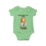 Personalized Infant Romper – My Daddy Is Awesome  Onesie - GREEN - New Born (Chest 14")