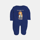 Personalized Infant Full Body Suit My Daddy Is Awesome   - NAVY BLUE - New Born (Chest 7.5")