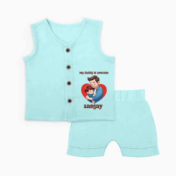 Personalized My Daddy Is Awesome White JABLA  – Custom Name Father’s Day Gift