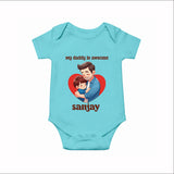 Personalized My Daddy Is Awesome White Romper – Custom Name Father’s Day Gift