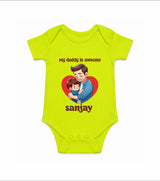 Personalized My Daddy Is Awesome White Romper – Custom Name Father’s Day Gift