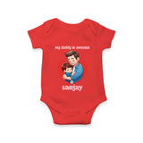 Personalized My Daddy Is Awesome White Romper – Custom Name Father’s Day Gift