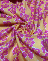 Tropical Bloom Yellow & Magenta Floral Family Matching Outfit Set