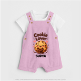 Cookie Lover Cute Foodie Dungaree - BABY PINK - 0 - 5 Months Old (Chest 18")