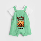 Cookie Lover Cute Foodie Dungaree - GREEN - 0 - 5 Months Old (Chest 18")