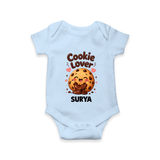 Cookie Lover Cute Foodie Romper - BABY BLUE - New Born (Chest 14")