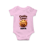 Cookie Lover Cute Foodie Romper - BABY PINK - New Born (Chest 14")