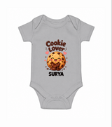 Cookie Lover Cute Foodie Romper - GREY - New Born (Chest 14")