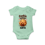 Cookie Lover Cute Foodie Romper - MINT GREEN - New Born (Chest 14")