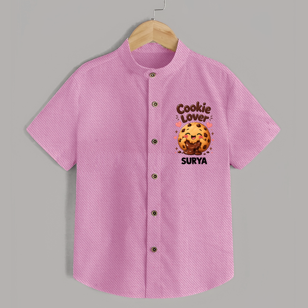 Cookie Lover Cute Foodie Shirt - BABY PINK - 0 - 6 Months Old (Chest 23")