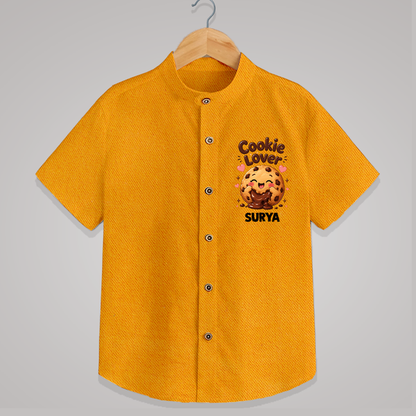 Cookie Lover Cute Foodie Shirt - CHROME YELLOW - 0 - 6 Months Old (Chest 23")