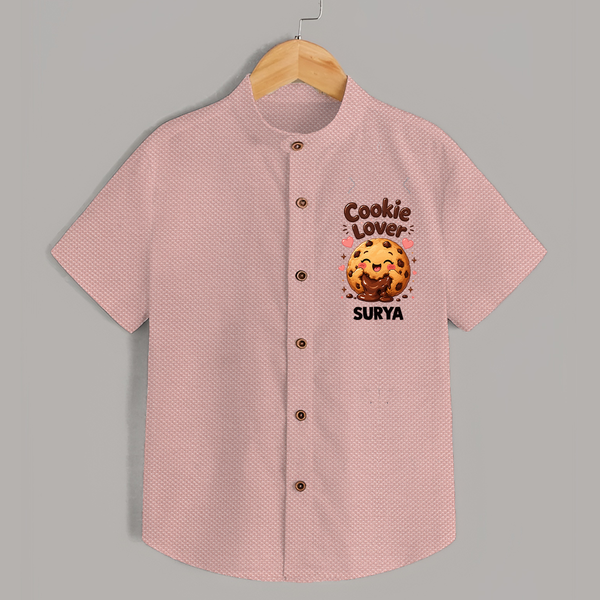 Cookie Lover Cute Foodie Shirt - PEACH - 0 - 6 Months Old (Chest 23")