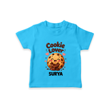 Cookie Lover Cute Foodie Tshirt - SKY BLUE - 0-5 Months Old (Chest 17")