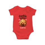 Cookie Lover Cute Foodie Romper - RED - New Born (Chest 14")