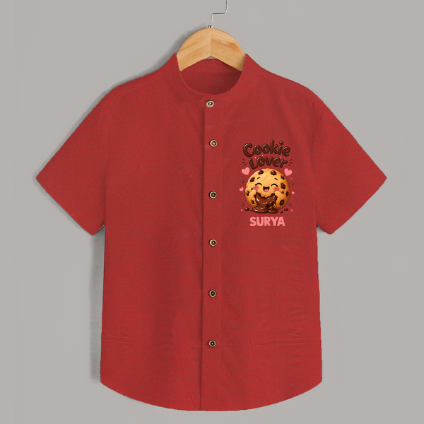 Cookie Lover Cute Foodie Shirt - RED - 0 - 6 Months Old (Chest 23")