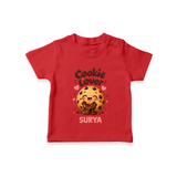 Cookie Lover Cute Foodie Tshirt - RED - 0-5 Months Old (Chest 17")