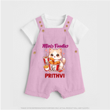 Mini Foodie Cat Lover Dungaree - BABY PINK - 0 - 5 Months Old (Chest 18")