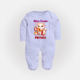 Mini Foodie Cat Lover Full body suit - BABY BLUE - New Born (Chest 7.5")