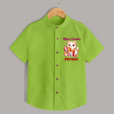 Mini Foodie Cat Lover Shirt - LIME GREEN - 0 - 6 Months Old (Chest 23")