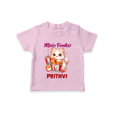Mini Foodie Cat Lover Tshirt - BABY PINK - 0-5 Months Old (Chest 17")