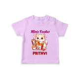 Mini Foodie Cat Lover Tshirt - LILAC - 0-5 Months Old (Chest 17")